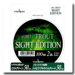 Леска Yamatoyo Sight Edition Trout #0.8 100м 4,0Lb 0,148мм - фото 97771