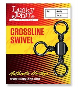 Вертлюжок трехсторонний Lucky John Crossline Swivel LJ5008-004 - фото 97883