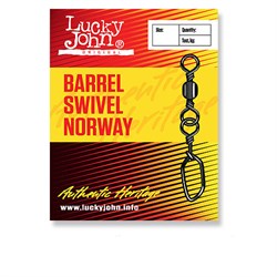 Вертлюжок-застёжка Lucky John Barrel Swivel Norway LJ5031-008 10шт/уп - фото 97895