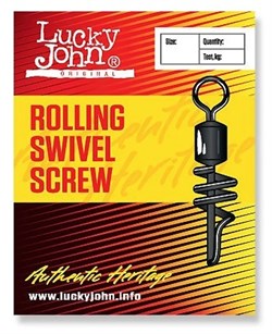 Вертлюжок-застёжка Lucky John Rolling Swivel Screw LJ5052-004 - фото 97906