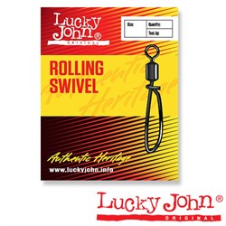 Вертлюжок-застёжка Lucky John Rolling Swivel LJ5053-010 10шт/уп - фото 97908