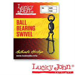 Вертлюжки-застежки с подшипником Lucky John Ball Bearing Swivel 25кг 3шт/уп LJP5102-003 - фото 97944