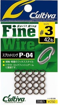 Заводные кольца Owner/Cultiva Split Ring Fine Wire P-04 #1 7,5кг 22шт/уп - фото 98044