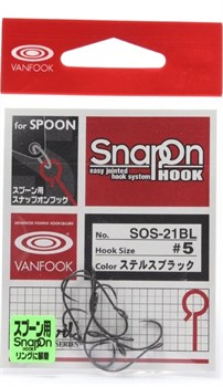 Крючки Безбородые Vanfook SOS-21BL Spoon Snap on Hook #04 8шт/уп - фото 98152