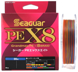 Леска Плетёная Seaguar X8 PE Grandmax 200м #1.0 20Lb/9,1кг - фото 98219