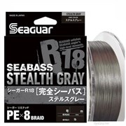 Леска Плетёная Seaguar X8 PE R18 Seabass Stealth Gray 150м #1.0 19Lb/0,165мм
