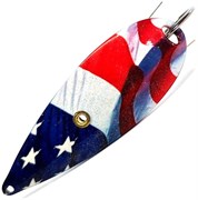 Блесна-незацепляйка Pelican Lures Bait FX Weedless Spoon L 14гр 73мм Flag Series American Flag 2 shine