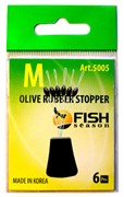 Стопор Fish Season Olive Rubber Stopper 5005 SSSS 6шт/уп