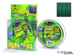 Леска Плетёная Spider Green 150м 0.14мм 9,9кг