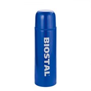 Термос Biostal NB500C-B с двойной колбой цветной синий (узкое горло)