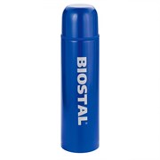 Термос Biostal NB750C-B с двойной колбой цветной синий (узкое горло)