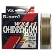 Леска Плетёная YGK G-soul Ohdragon WX4-F1 PE Sinking Type 200м #1.5 22.5lb multi