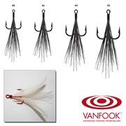 Крючки Тройные Vanfook DT-F33 R&W Feather Trable Hooks #06 3шт/уп