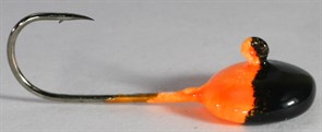 Джиг-таблетка FishGuru цвет оранжево-чёрный 2,5гр Крючок №4 2шт/уп