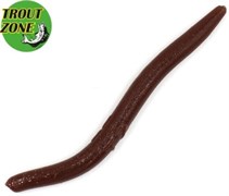 Приманка TroutZone Wake Worm-2 80мм Сыр Red-brown