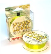 Леска флюорокарбон Yamatoyo Fluoro Tenkara Level 50м #3 12Lb/0,285мм clear yellow