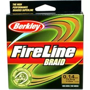 Леска Плетёная Berkley Fire Line Braid Green 32lb 0.14мм 110м