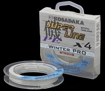 Леска плетеная зимняя Kosadaka Super Line Pe X4 Winter Pro 50м прозрачная 0,20мм 13,6кг