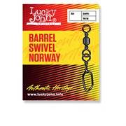 Вертлюжок-застёжка Lucky John Barrel Swivel Norway LJ5031-006 10шт/уп