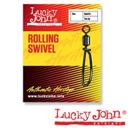 Вертлюжок-застёжка Lucky John Rolling Swivel LJ5053-010 10шт/уп