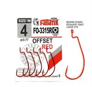Крючки Офсетные Fanatik Offset Premium Red FO-3315 №04 5шт/уп