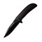 Нож Kosadaka складной 16/9см 110гр чёрное лезвие, чёрная рукоятка - фото 37194