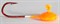 Джиг-таблетка FishGuru цвет люминисцентный оранжевый 2,5гр Крючок Selner №1 2шт/уп - фото 72258